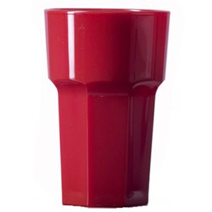 Splash-X Kunststof Frisdrankglas Mason 28cl | rood