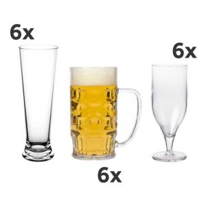 Kunststof glazen bierpakket Heinz 18 stuks