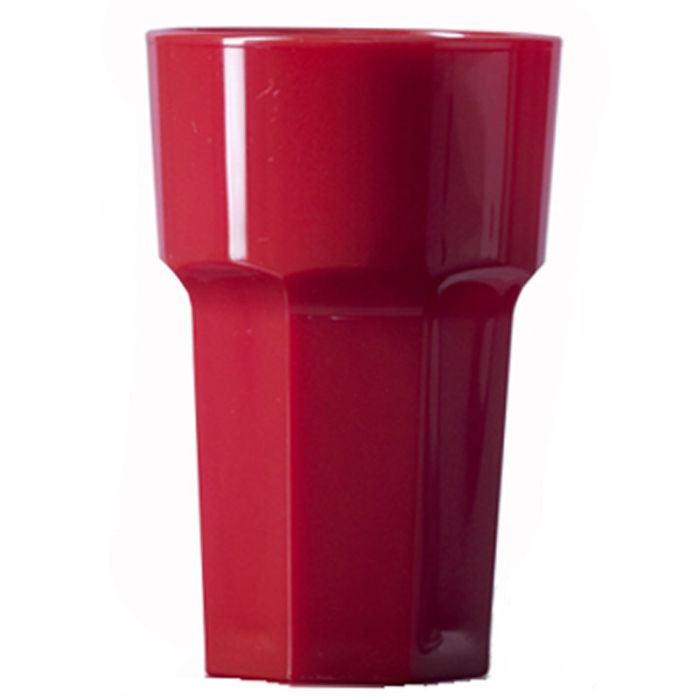 Splash-X Kunststof Frisdrankglas Mason 28cl | rood