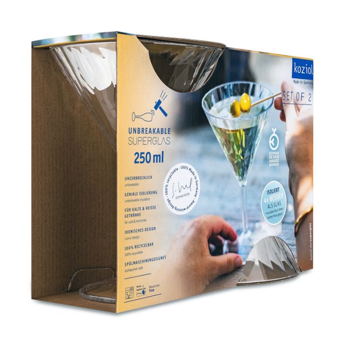 Koziol Kunststof Cocktailglas Club No. 12 25 cl 2 stuks verpakking